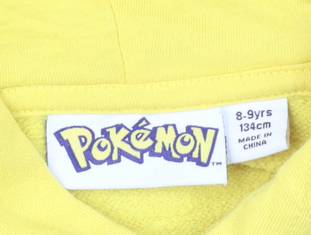Pokémon Boys Yellow Pullover Hoodie 8-9 Years