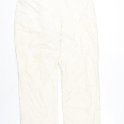 Brooks Brothers Women's Ivory Linen Trousers, Size L