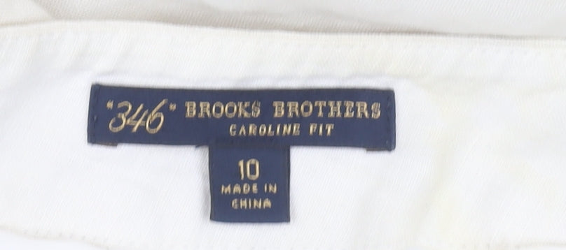 Brooks Brothers Women's Ivory Linen Trousers, Size L