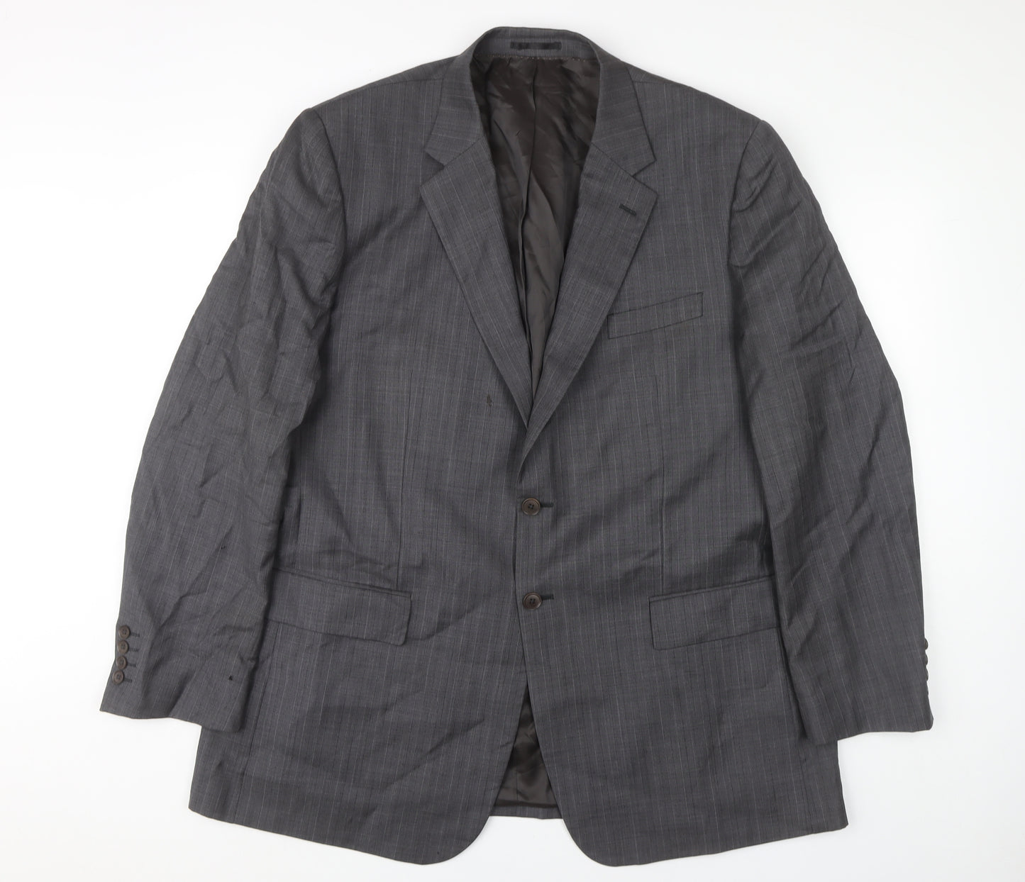 Brook Taverner Men's Grey Wool Blazer 4XL Long