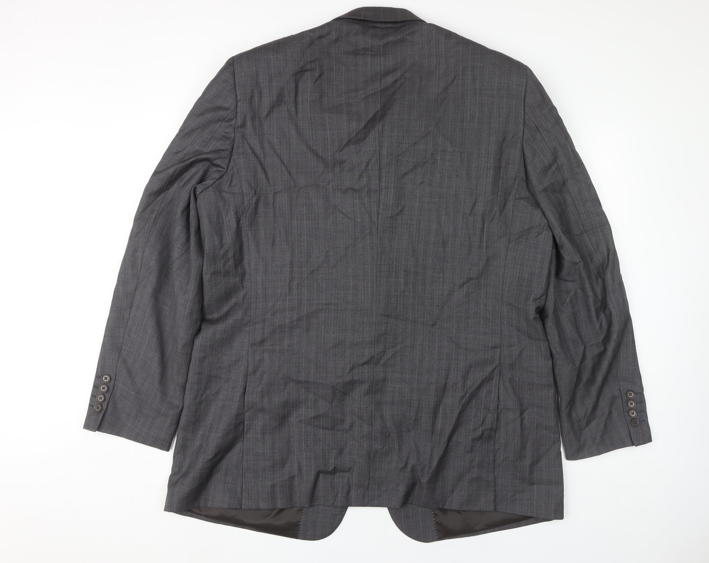 Brook Taverner Men's Grey Wool Blazer 4XL Long