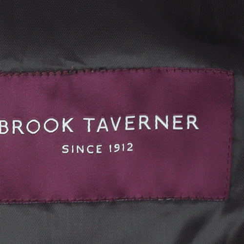 Brook Taverner Men's Grey Wool Blazer 4XL Long