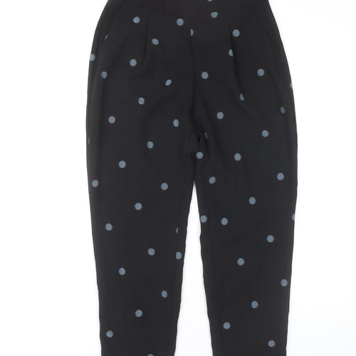 Zara Women's Black Polka Dot Cropped Trousers