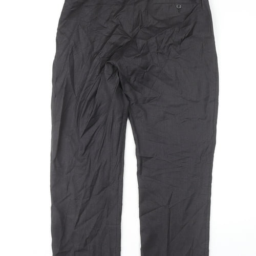 T.M. Lewin Men's Black Wool Dress Pants, Size L