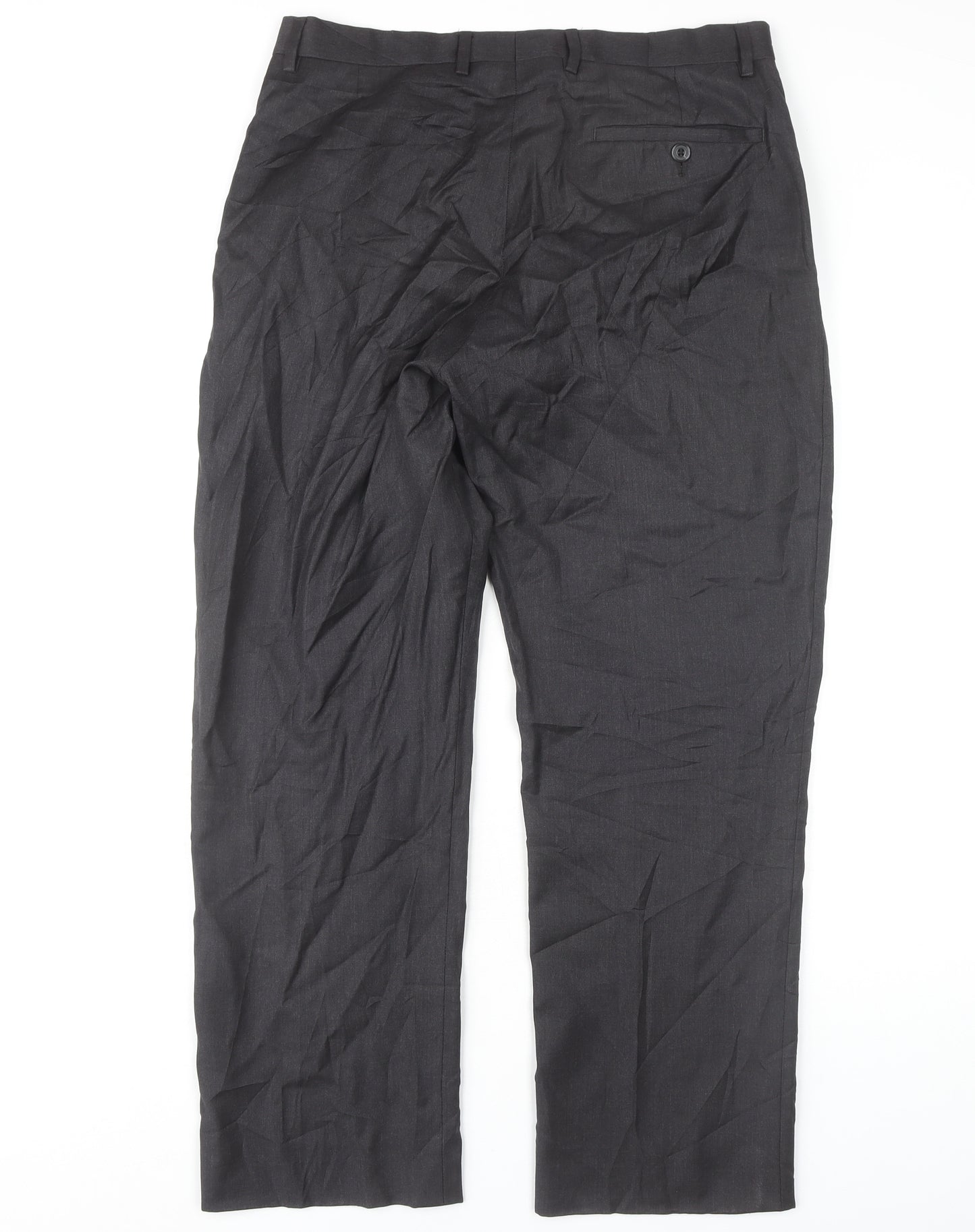 T.M. Lewin Men's Black Wool Dress Pants, Size L