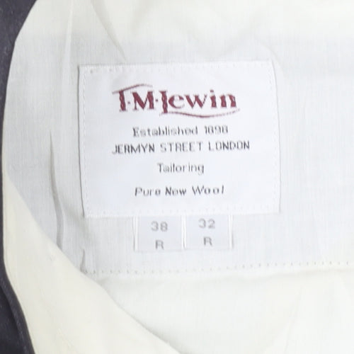 T.M. Lewin Men's Black Wool Dress Pants, Size L