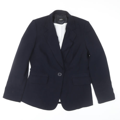 Marks and Spencer Women's Blue Blazer UK Size 14 Business