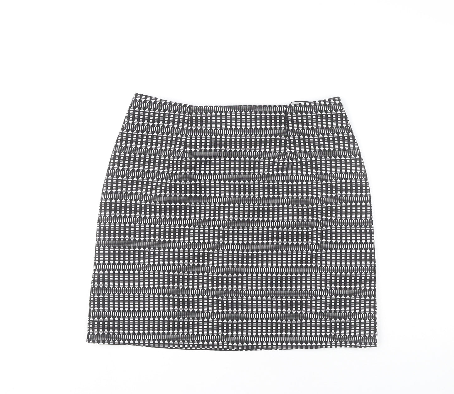 Peacocks Women's Black Geometric Pencil Skirt Size 12