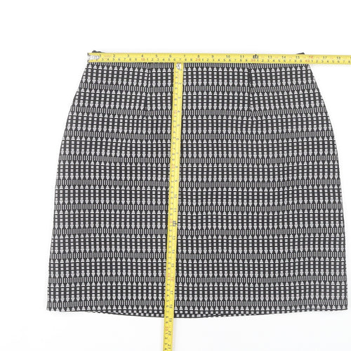 Peacocks Women's Black Geometric Pencil Skirt Size 12