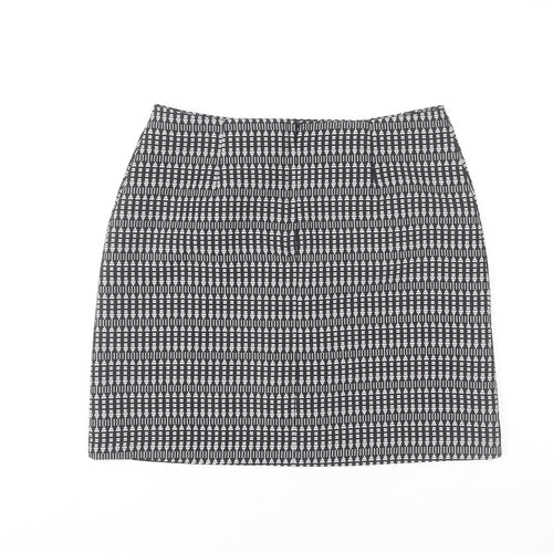 Peacocks Women's Black Geometric Pencil Skirt Size 12