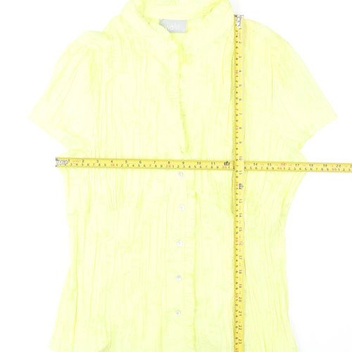 Wallis Women's Yellow Blouse, Size 18, Collared, Casual