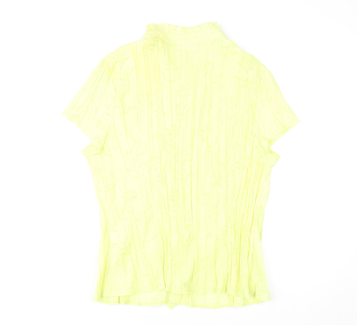 Wallis Women's Yellow Blouse, Size 18, Collared, Casual