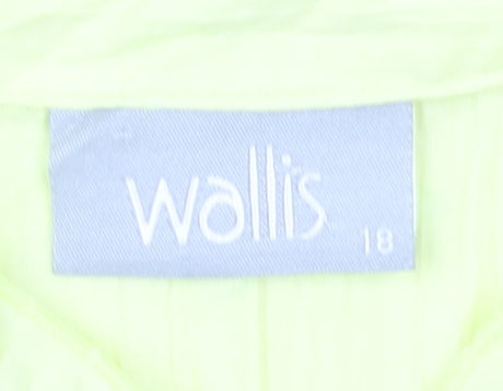 Wallis Women's Yellow Blouse, Size 18, Collared, Casual