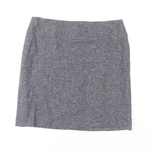Jobis Women's Grey Pencil Skirt Size 14 Tweed Lined