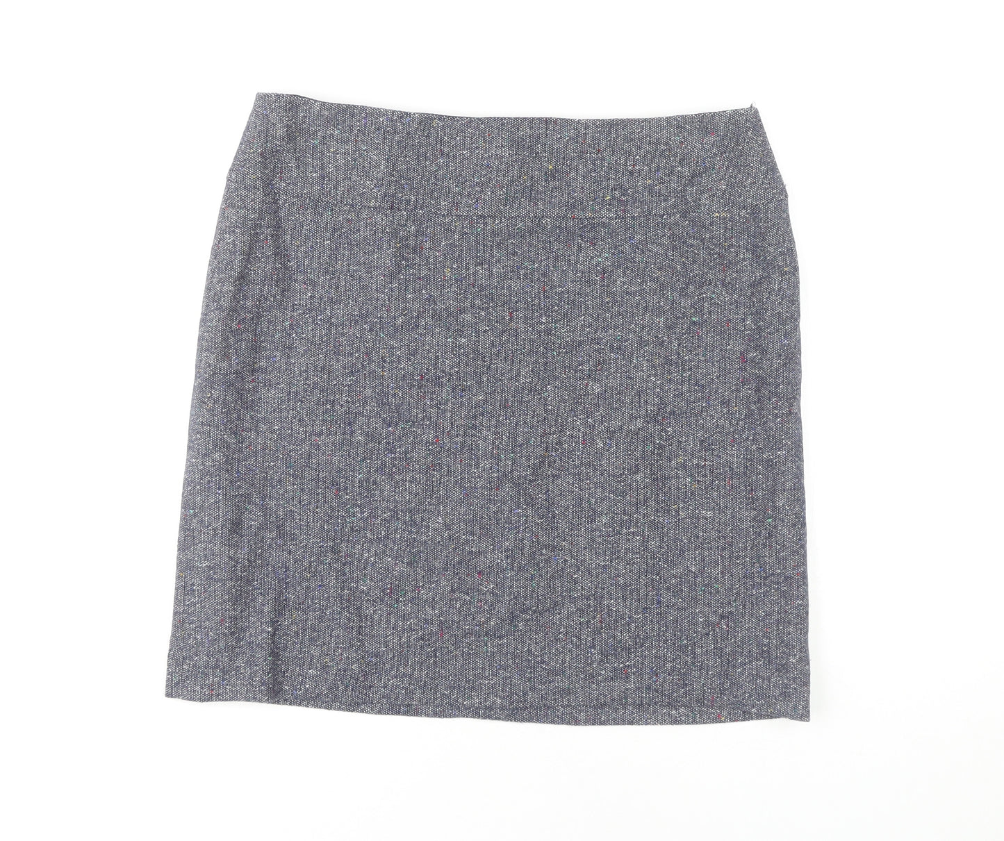 Jobis Women's Grey Pencil Skirt Size 14 Tweed Lined