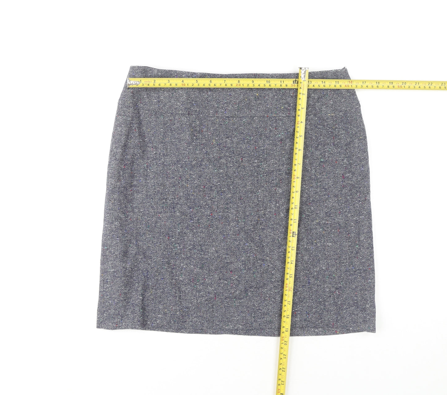 Jobis Women's Grey Pencil Skirt Size 14 Tweed Lined