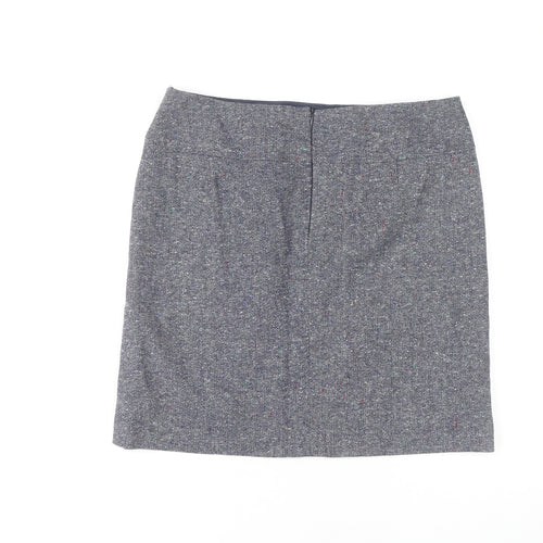 Jobis Women's Grey Pencil Skirt Size 14 Tweed Lined