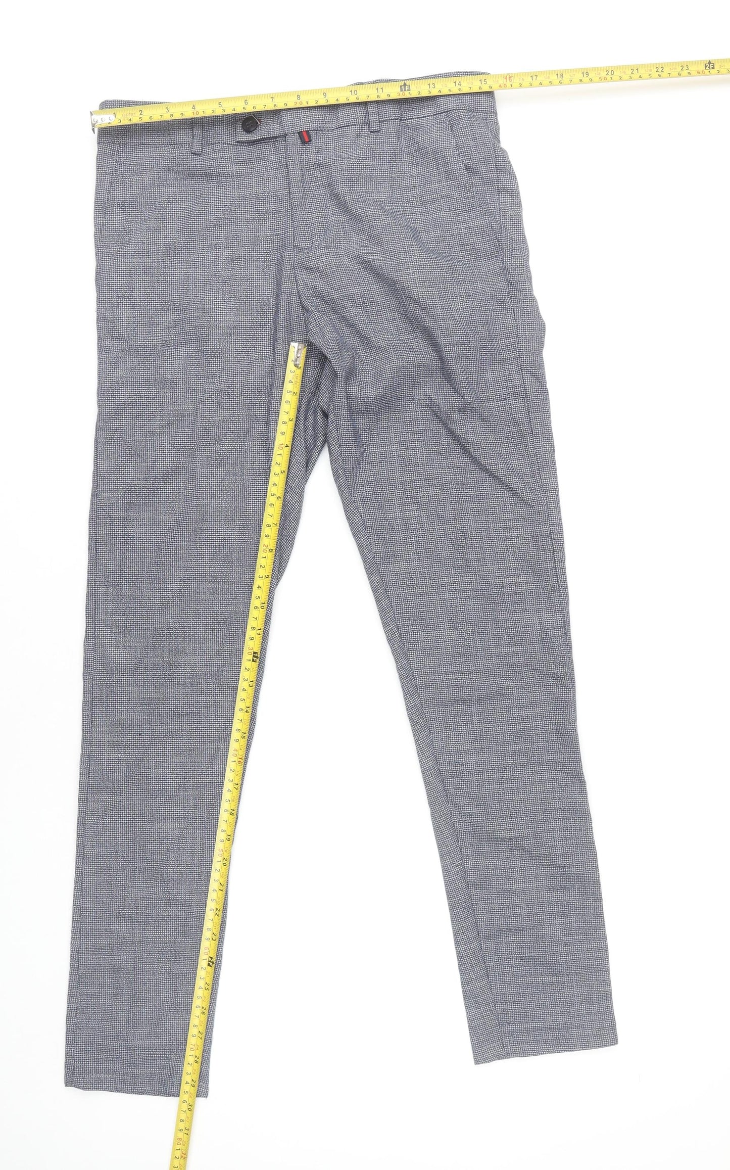 Zara Man Grey Slim Fit Trousers for Men Size 31