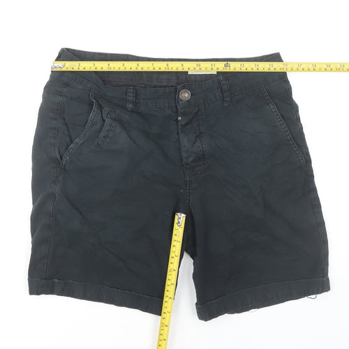AllSaints Men's Black Chino Shorts Size 40 Regular Fit