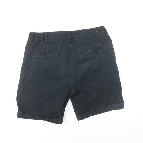 AllSaints Men's Black Chino Shorts Size 40 Regular Fit
