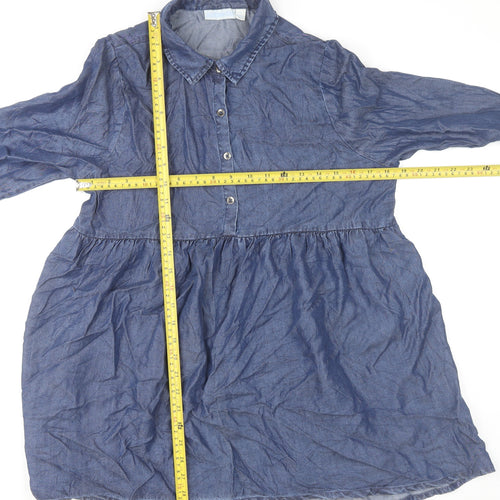 JoJo Maman Bébé Blue Women's Medium Denim Blouse