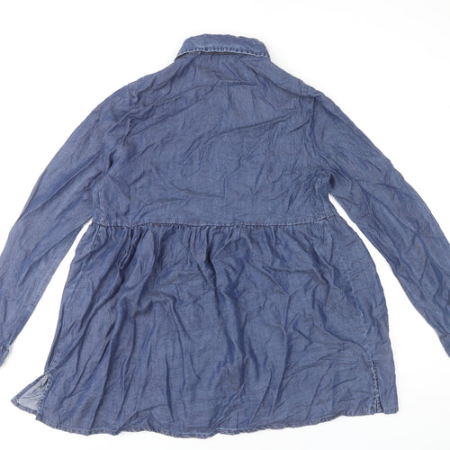JoJo Maman Bébé Blue Women's Medium Denim Blouse