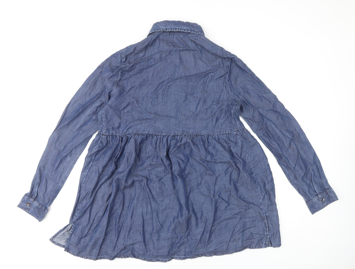 JoJo Maman Bébé Blue Women's Medium Denim Blouse