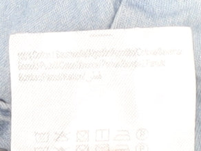 Only Women's Blue Button-Up Shirt Size 8 Regular Fit