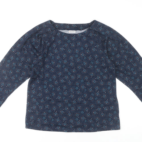 Damart Women's Blue Geometric Blouse Size 10