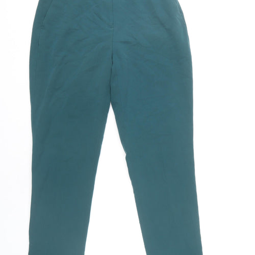 Topshop Women's Green Straight Trousers Size 8