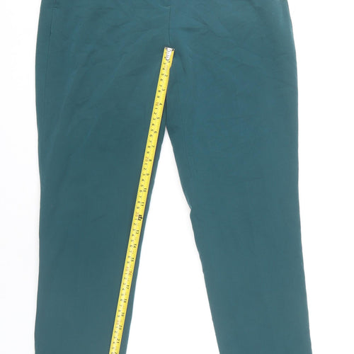 Topshop Women's Green Straight Trousers Size 8