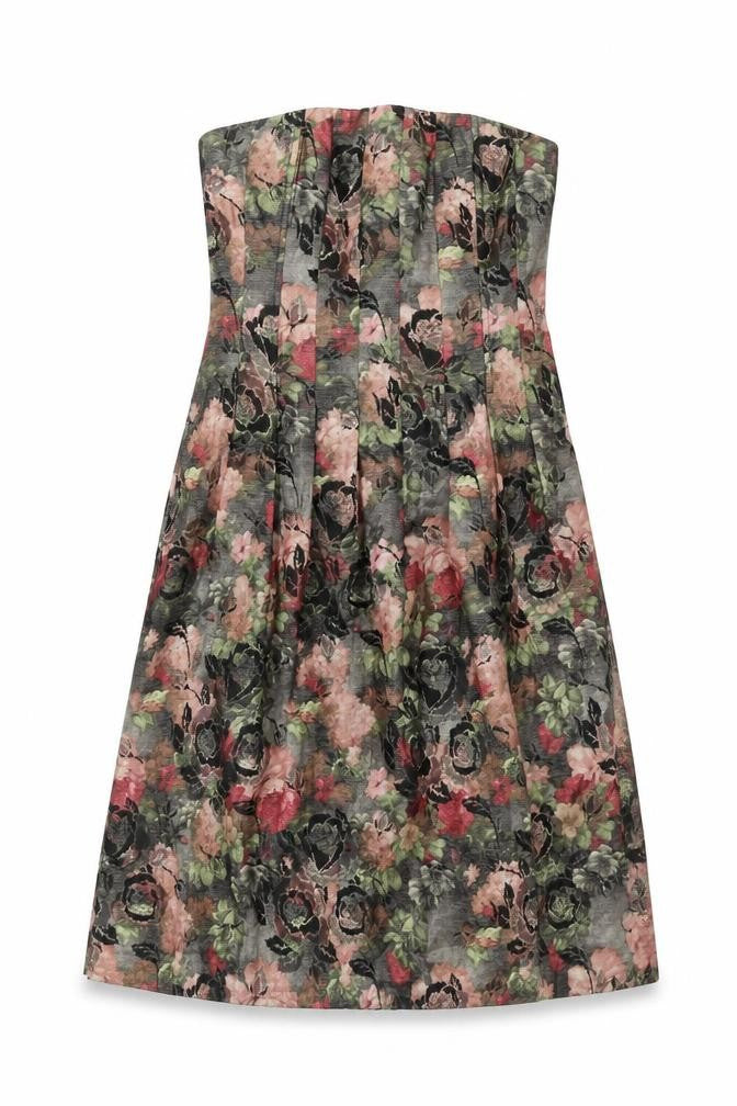 F&F Women's Floral A-Line Dress Size 12 Multicoloured