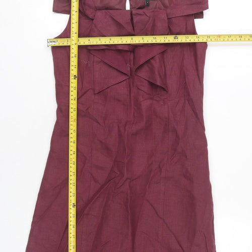 Next Women's Red Shift Dress, Size 8, Formal Knee Length
