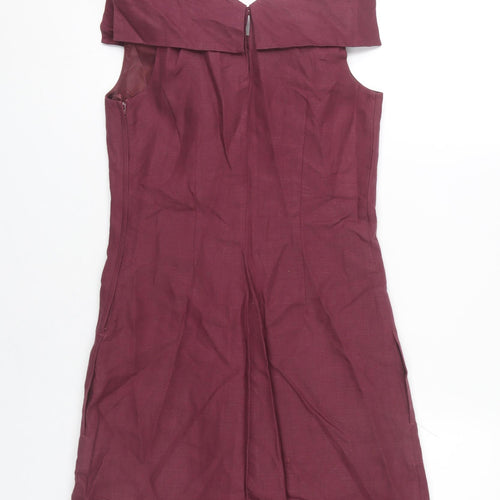 Next Women's Red Shift Dress, Size 8, Formal Knee Length