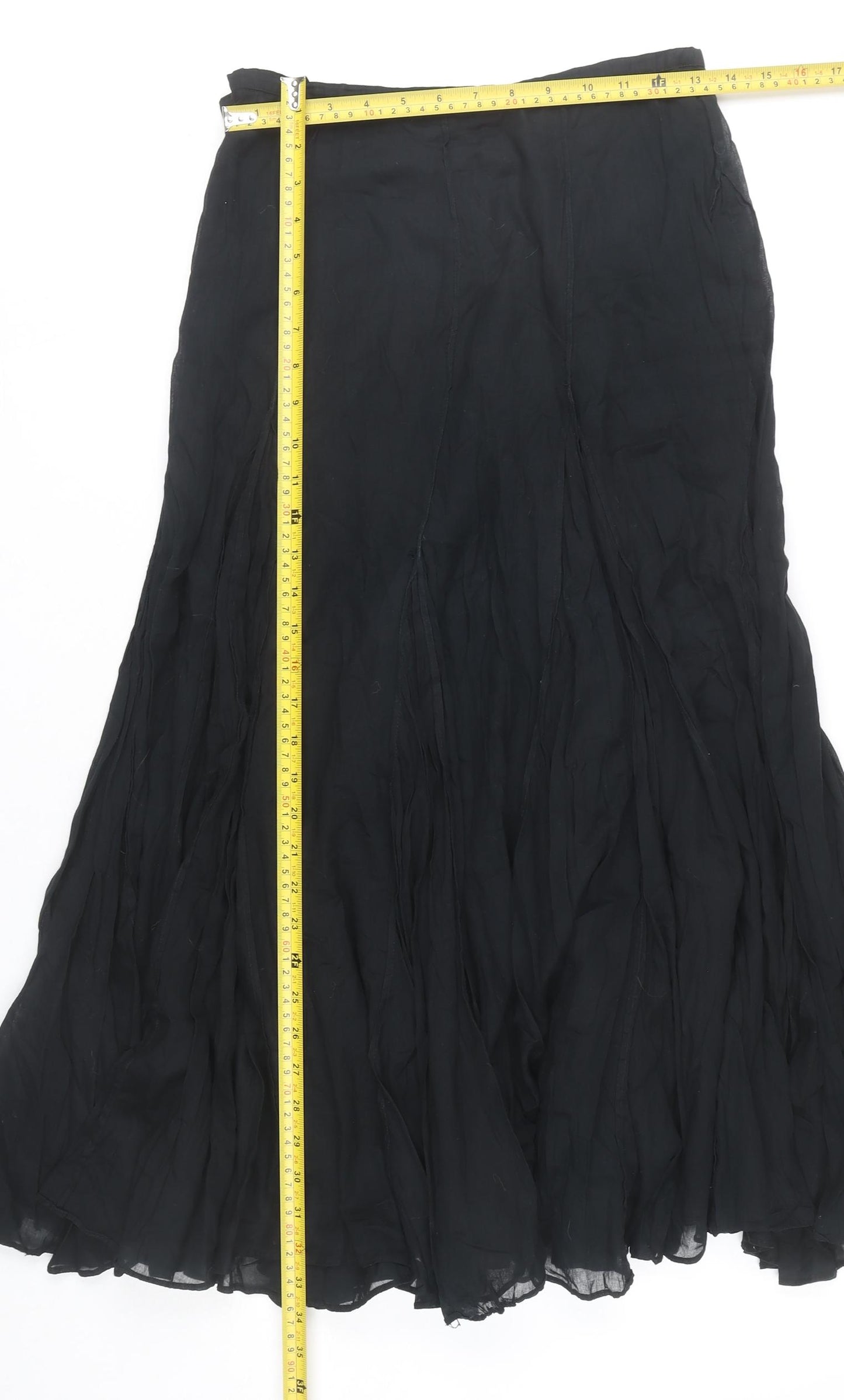 Monsoon Women's Black Flare Long Skirt Size 8