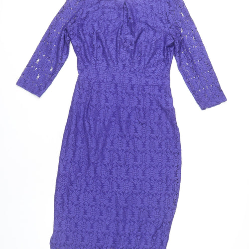 Dorothy Perkins Purple Sheath Dress, Size 12, Party Ready