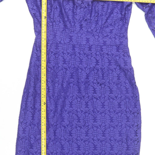 Dorothy Perkins Purple Sheath Dress, Size 12, Party Ready