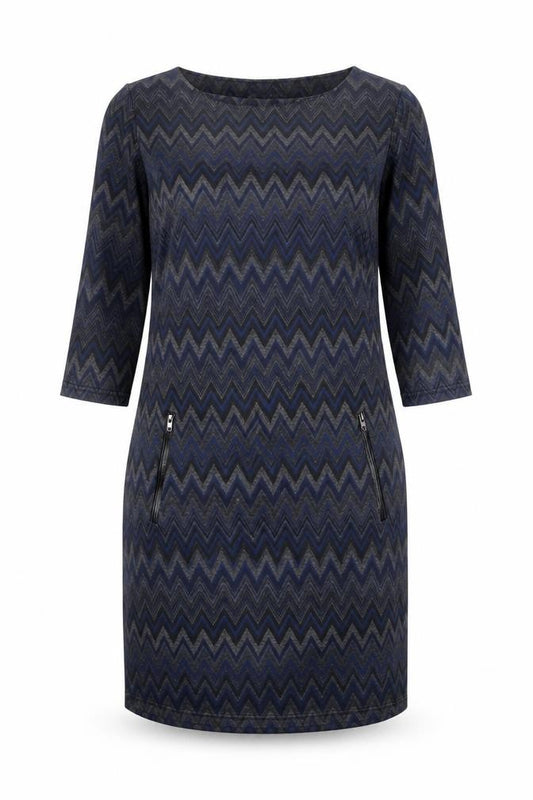 Front view of Fransa Women's Multicoloured Knee Length Shift Dress M
