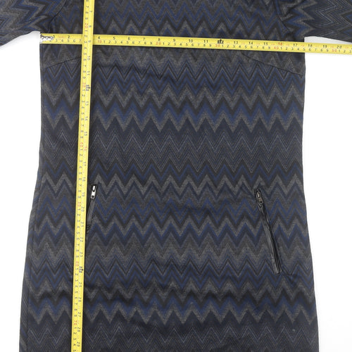 Fransa Women's Multicoloured Knee Length Shift Dress M