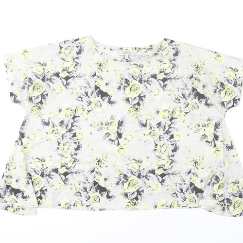 Papaya Women's Multicoloured Floral T-Shirt - Size 12