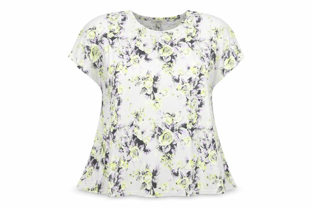 Front view of Papaya Women's Multicoloured Floral T-Shirt -, size 12