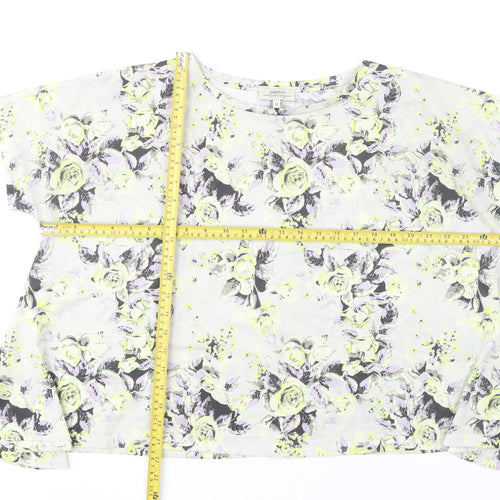 Papaya Women's Multicoloured Floral T-Shirt - Size 12