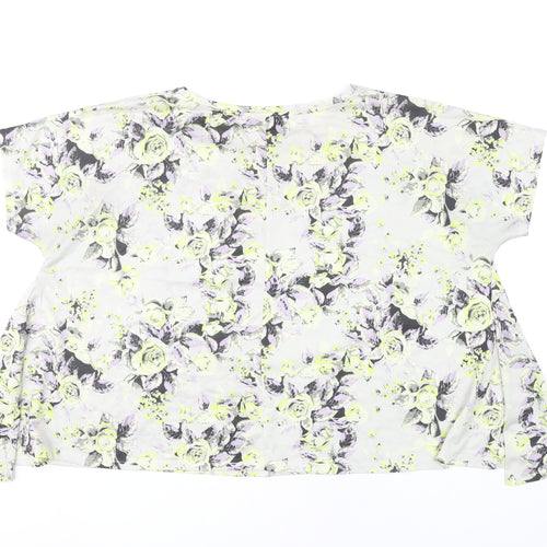Papaya Women's Multicoloured Floral T-Shirt - Size 12