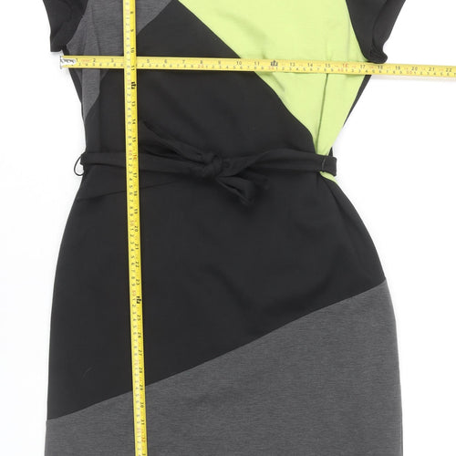 BHS Women's Multicoloured Sheath Dress Size 16