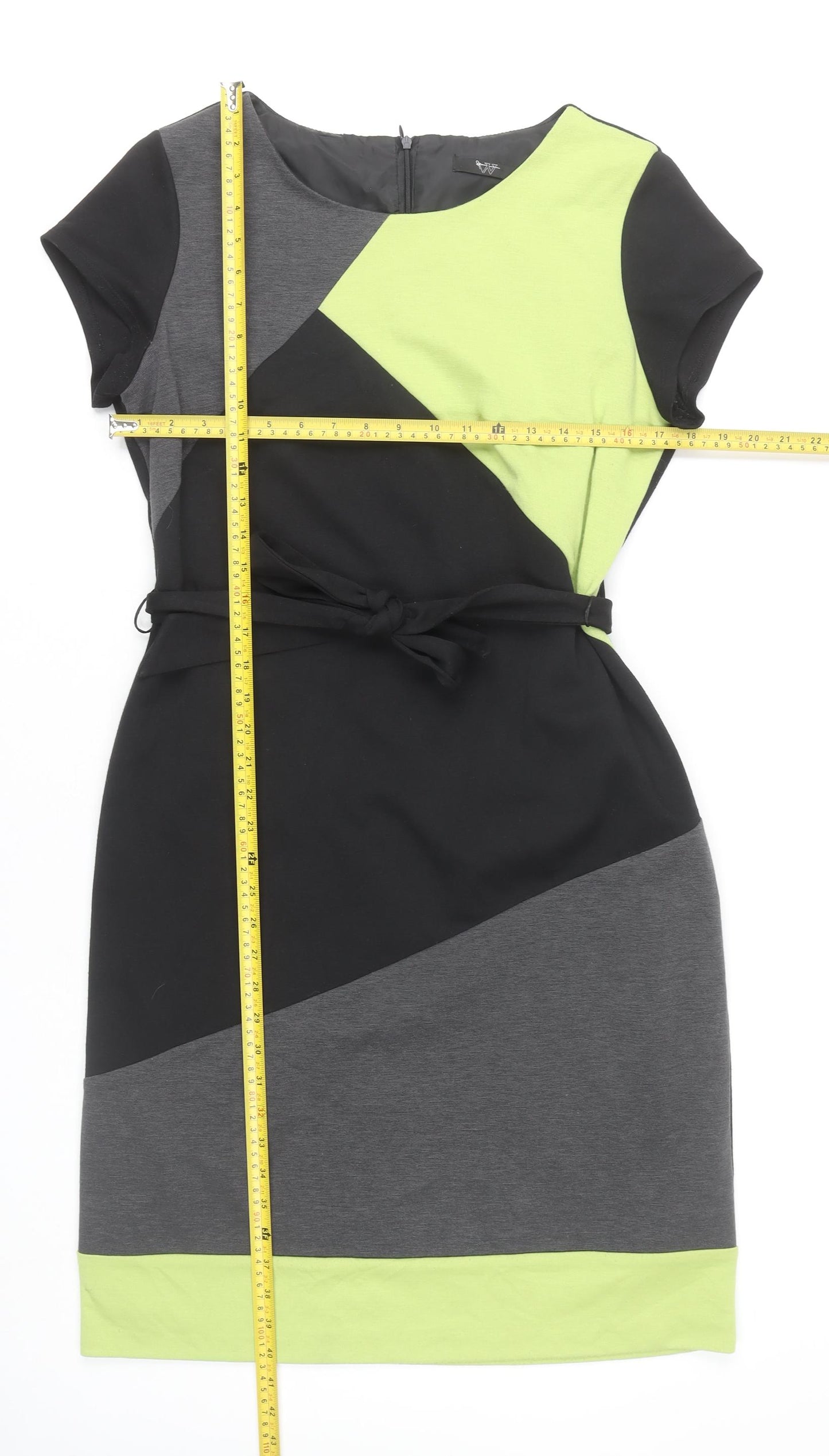 BHS Women's Multicoloured Sheath Dress Size 16