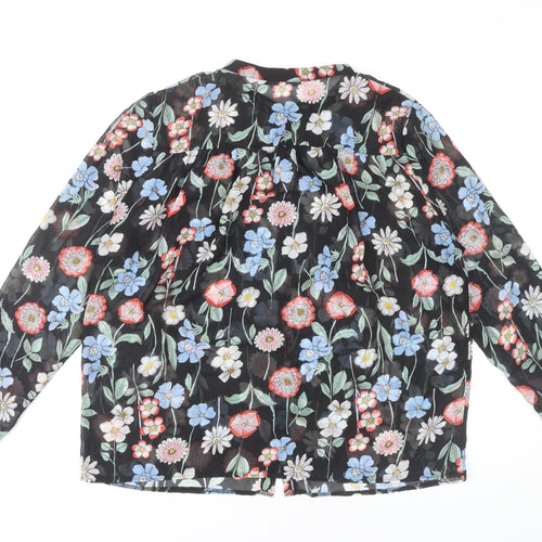 Atmosphere Women's Floral Black Tunic Blouse Size 18