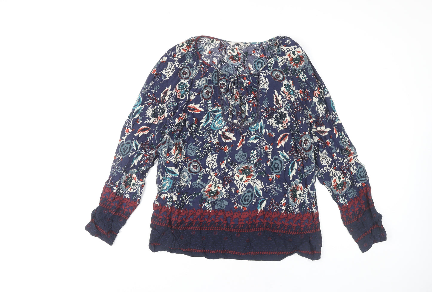Marks and Spencer Women's Multicoloured Floral Tunic Blouse Size 12