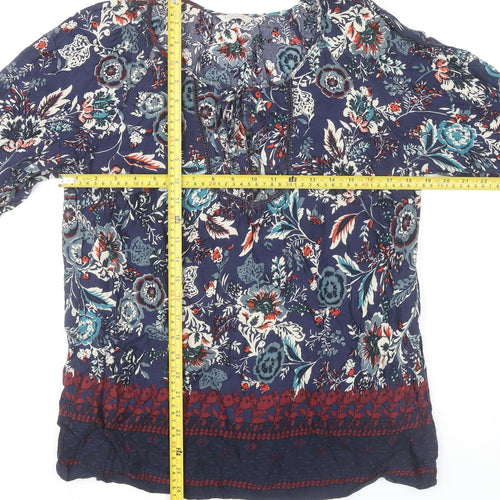 Marks and Spencer Women's Multicoloured Floral Tunic Blouse Size 12