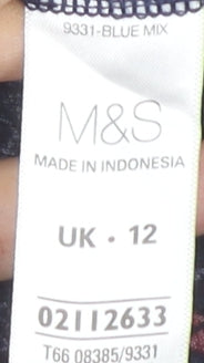 Marks and Spencer Women's Multicoloured Floral Tunic Blouse Size 12