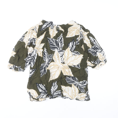 Blue Chameleon Women's Black Floral Blouse Size 14